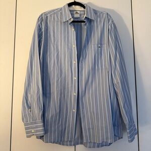 Make an offer! Lacoste Light Blue Striped Button Down Shirt men’s size 44 Large